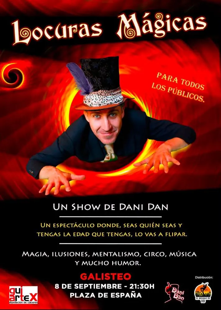 Galisteo acoge el espectáculo 'El Show de Dani Dan' el 8 de septiembre
