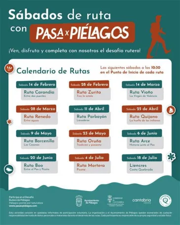 Piélagos lanza "Sábados de ruta" para fomentar el turismo activo y local