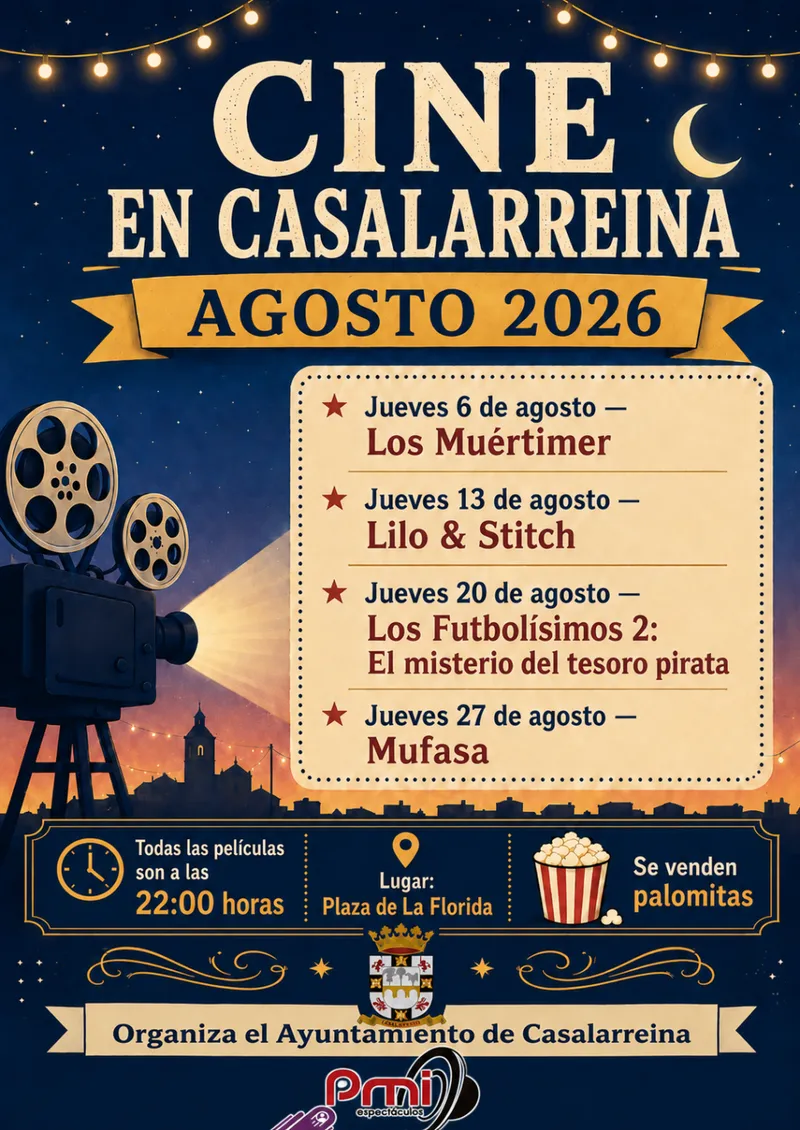 Casalarreina proyectará cine de verano en agosto