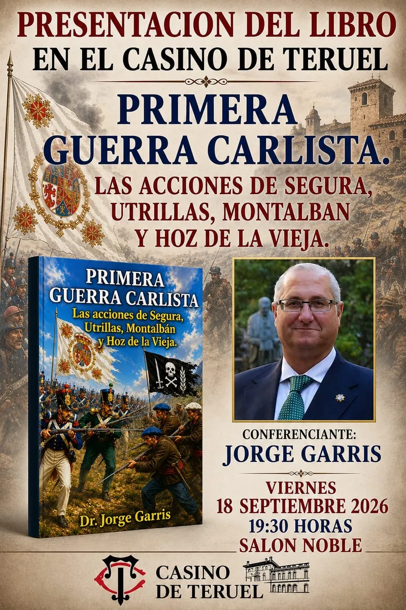 Presentación del libro «Primera guerra carlista» en el Casino de Teruel