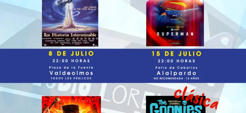 El Cine de Verano regresa a Valdeolmos-Alalpardo con cuatro proyecciones gratuitas