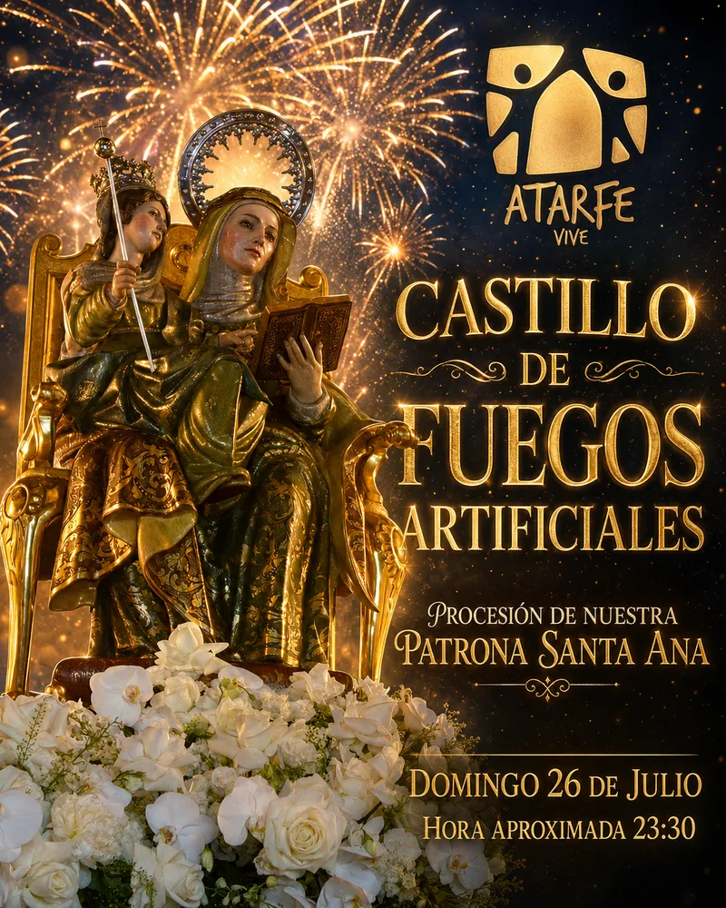 Atarfe anuncia castillo de fuegos artificiales para la noche de Santa Ana