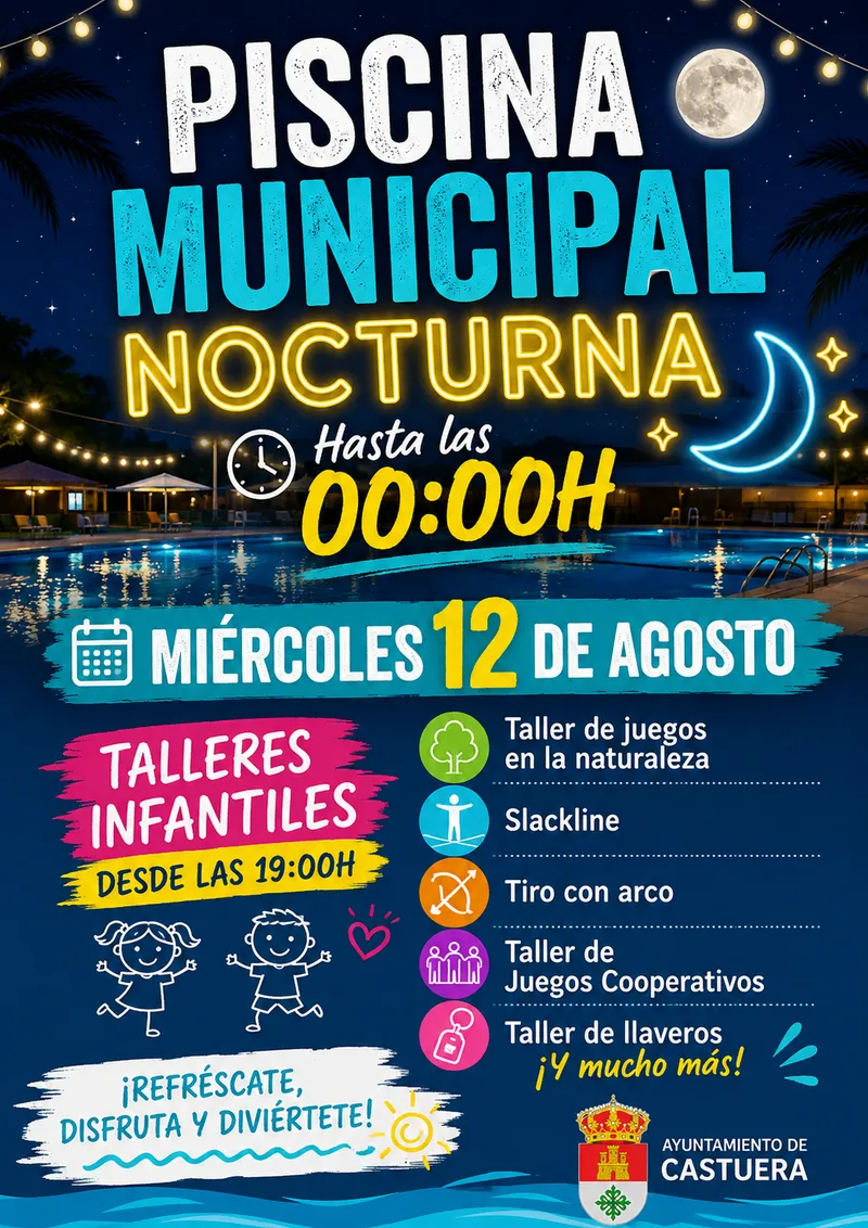 La piscina municipal de Castuera amplía su horario con aperturas nocturnas en agosto