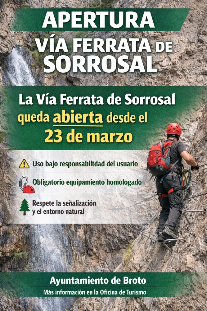 La Vía Ferrata de Sorrosal en Broto reabre sus puertas a los amantes de la aventura