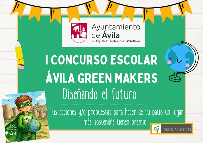 Ávila lanza el I Concurso Escolar 'Ávila Green Makers' para fomentar la sostenibilidad en los colegios