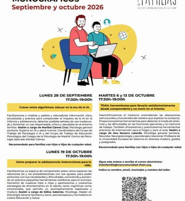 Moralzarzal ofrece talleres online gratuitos para familias en septiembre y octubre