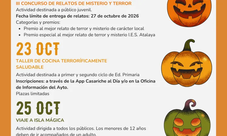 Casariche celebra Halloween con un mes de actividades para todas las edades