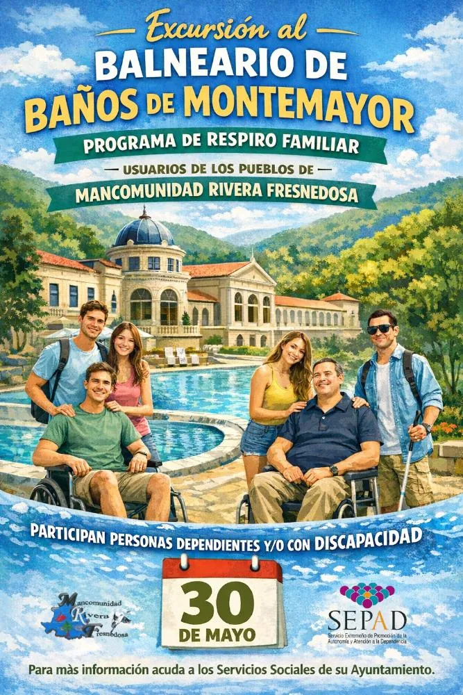 Programa de respiro familiar en Baños de Montemayor para personas con dependencia