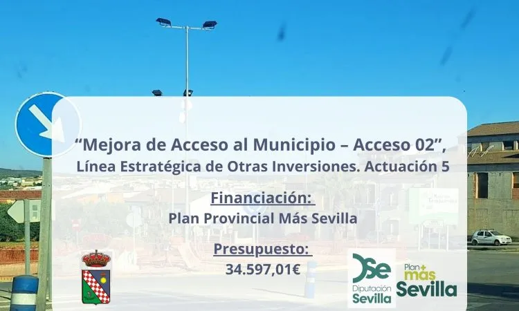 Casariche embellece su acceso principal con iluminación solar y elementos culturales
