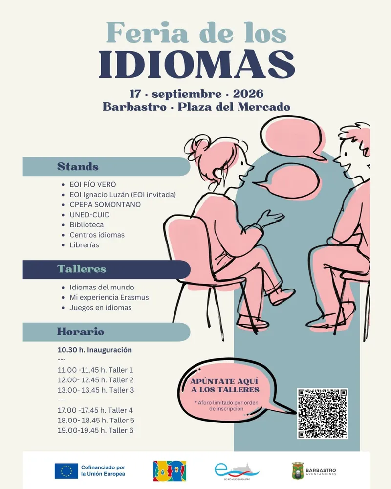 Barbastro celebra la Feria de los Idiomas el 17 de septiembre