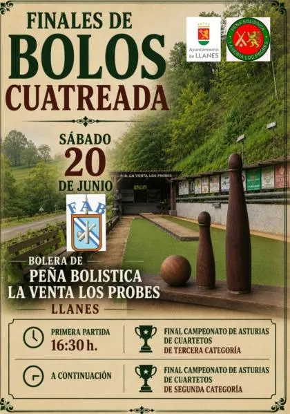 Llanes acoge las finales del Campeonato de Asturias de Bolos Cuatreada