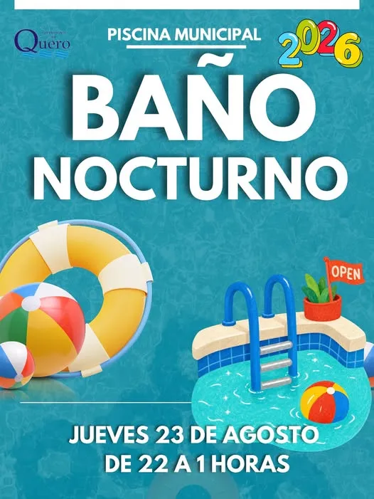 La Piscina Municipal de Quero celebra su Baño Nocturno el 23 de agosto
