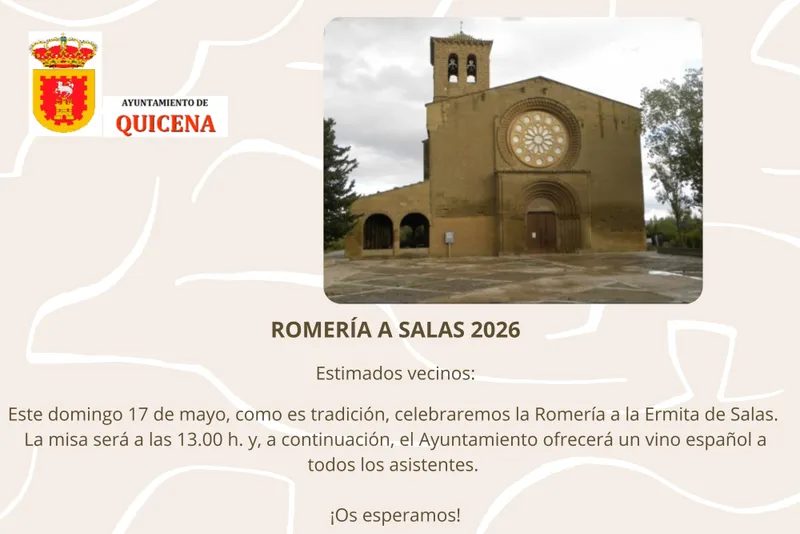 Quicena celebra la tradicional romería en la Ermita de Salas el 17 de mayo