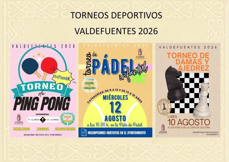 Valdefuentes celebra torneos deportivos en agosto