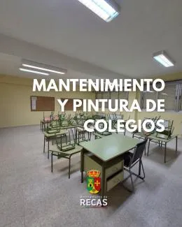 Recas renueva el Colegio César Cabañas Caballero con pintura y mantenimiento
