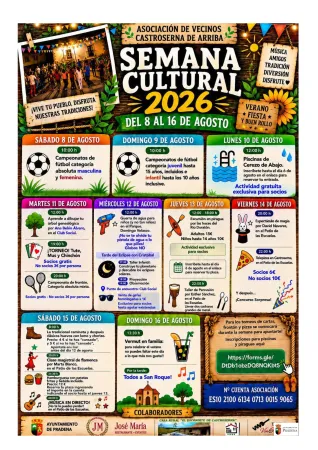 Prádena celebra su Semana Cultural 2026 con un programa de actividades para todos los públicos