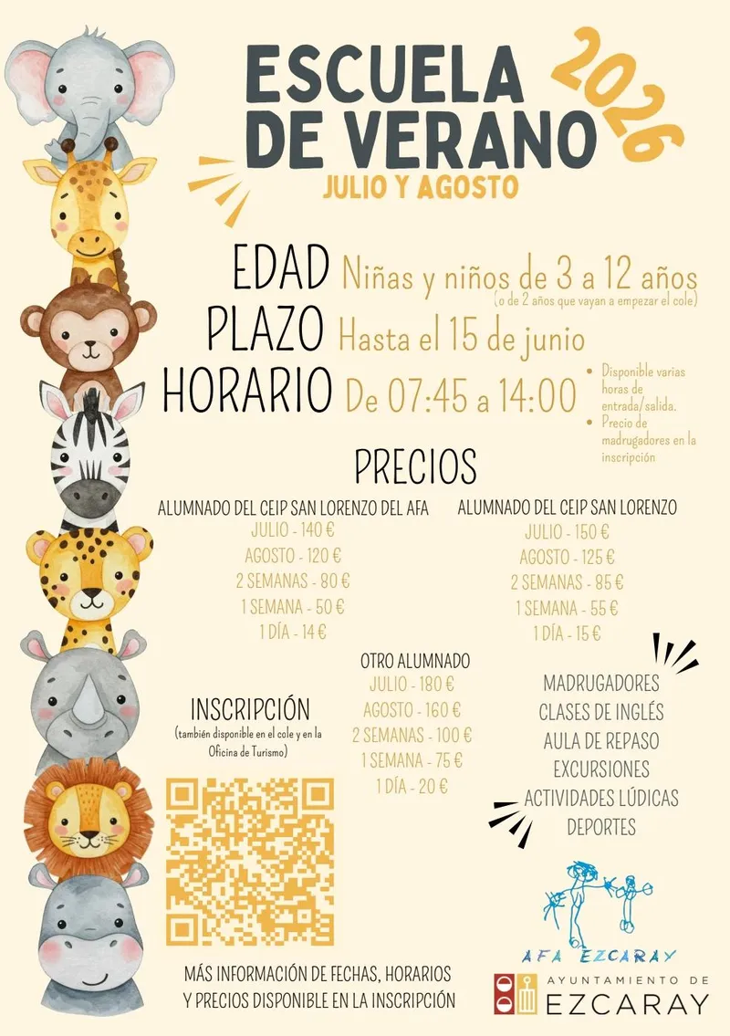 Ezcaray abre inscripciones para su Escuela de Verano 2026