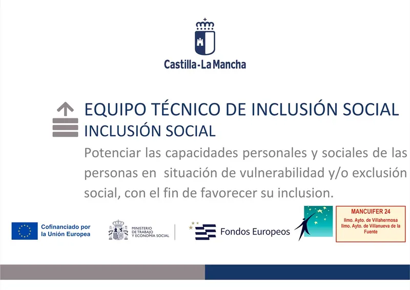 Villahermosa impulsa la inclusión social y laboral con un equipo técnico financiado por fondos europeos