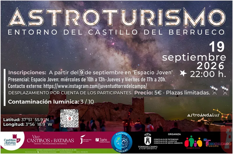 Torredelcampo impulsa el astroturismo con el Castillo del Berrueco como escenario