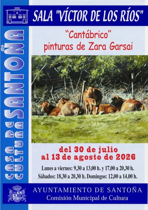Zara Garsai expone "Cantábrico" en la Casa de la Cultura de Santoña