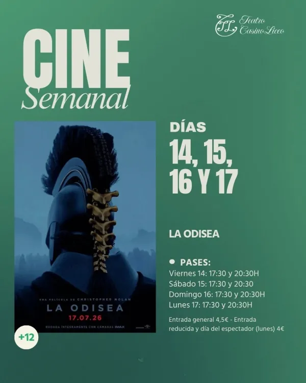 Santoña proyecta 'La Odisea' en el Teatro Casino Liceo este agosto