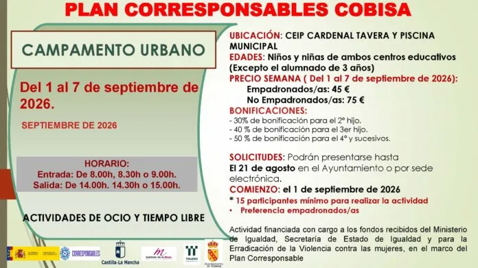 Cobisa organiza un campamento de verano del 1 al 7 de septiembre