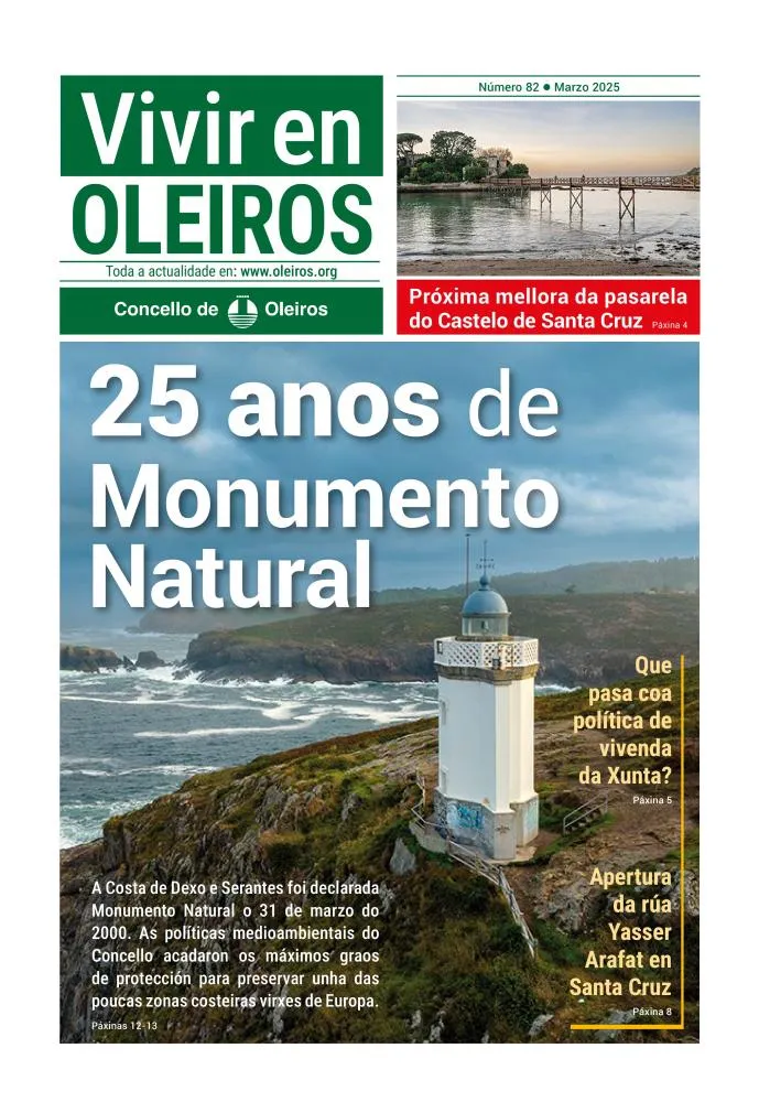 Oleiros celebra 25 años de Monumento Natural y anuncia mejoras en la pasarela del Castillo de Santa Cruz