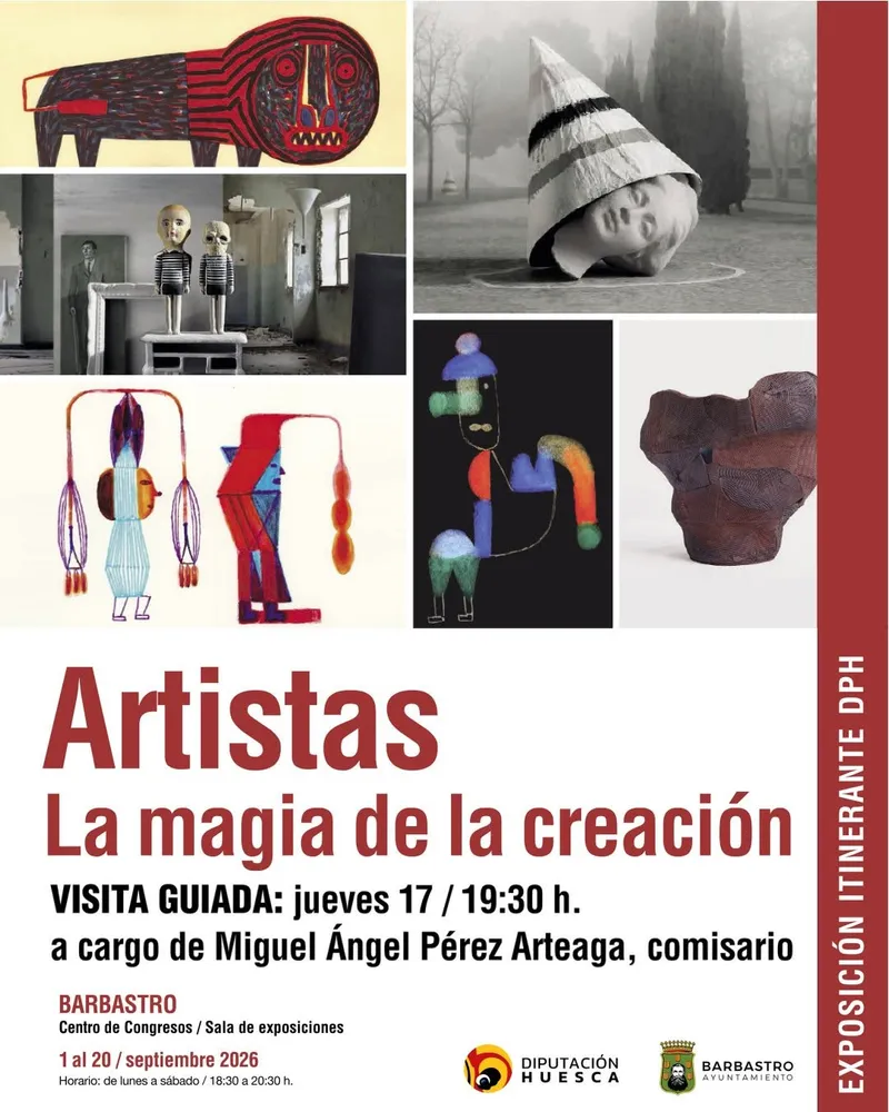 Barbastro acoge una visita guiada a la exposición 'Cultura, la magia de la creación'