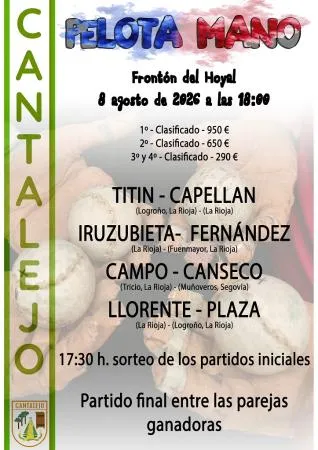 El Hoyal celebra el Gran Premio de Pelota a Mano el 8 de agosto