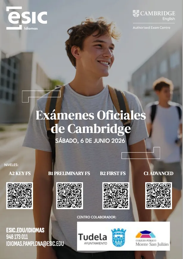 Tudela y ESIC colaboran para ofrecer exámenes oficiales de inglés Cambridge