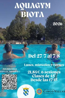 Biota ofrece clases de Aquagym para refrescar el verano