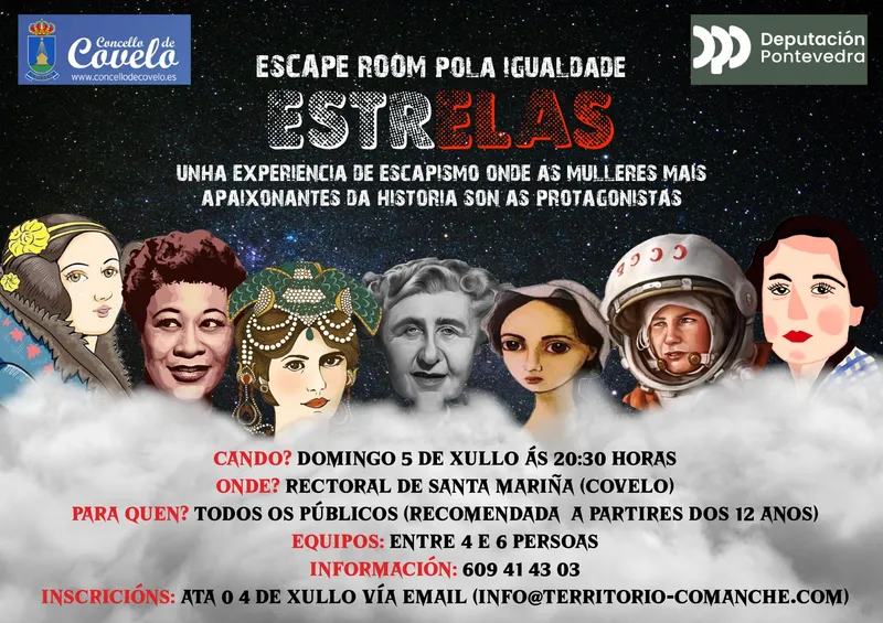 Covelo organiza un 'Escape Room Familiar' sobre mujeres pioneras