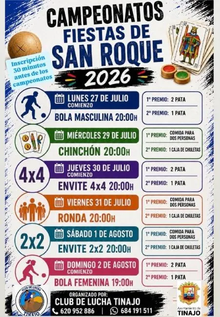 Tinajo da inicio a los Campeonatos de las Fiestas de San Roque 2026