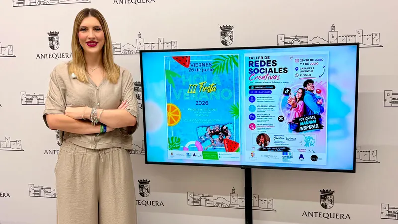 Antequera lanza fiesta veraniega y taller de redes sociales para jóvenes