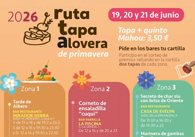 Alovera celebra su Ruta de la Tapa de Primavera con diez establecimientos y premios