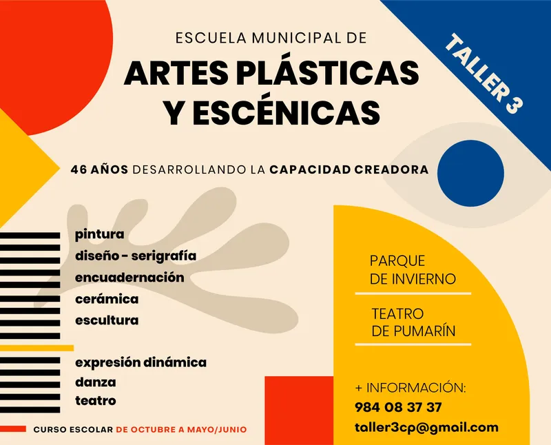 Abierta la matrícula para la Escuela Municipal de Artes Plásticas y Escénicas de Oviedo