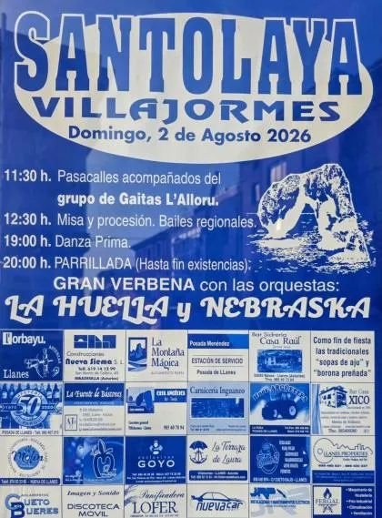Villahormes celebra la fiesta de Santolaya con música, gastronomía y fuegos artificiales