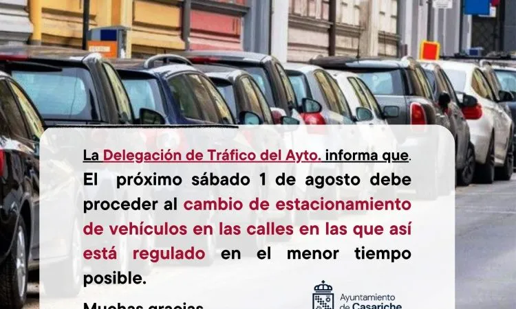 Casariche implementa un nuevo plan de estacionamiento en el centro urbano