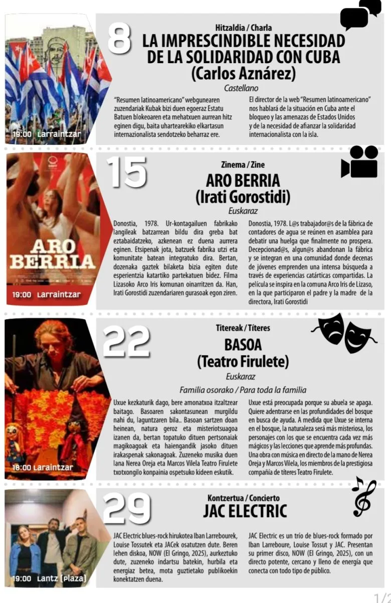 El Centro Cívico Venta de Larrainzar presenta su programación de mayo con actividades culturales y proyectos europeos