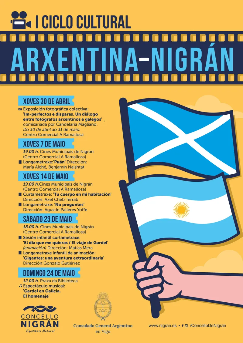 Nigrán y el Consulado Argentino celebran el mes de la cultura con exposiciones y cine