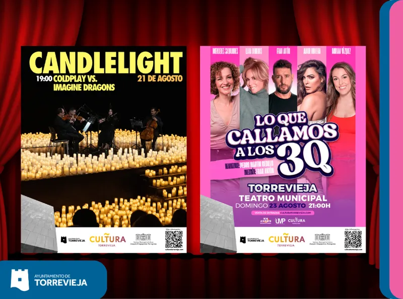 Torrevieja celebra el fin de semana con música Candlelight y la comedia "Lo que callamos a los 30"
