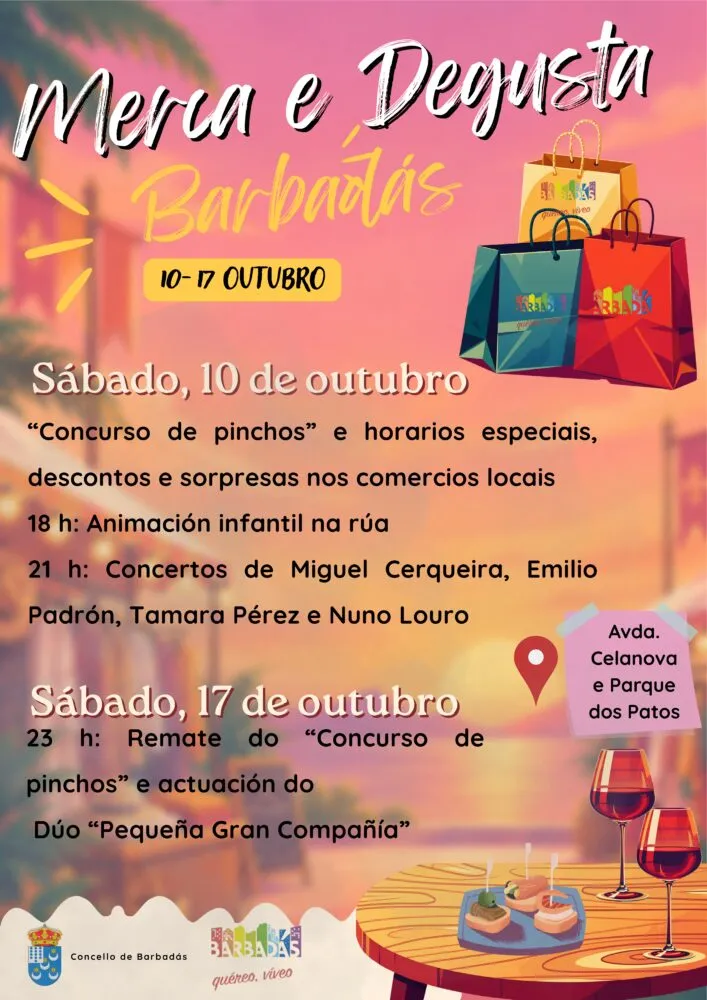 Barbadás celebra 'Merca e Degusta' para impulsar el comercio y la hostelería local