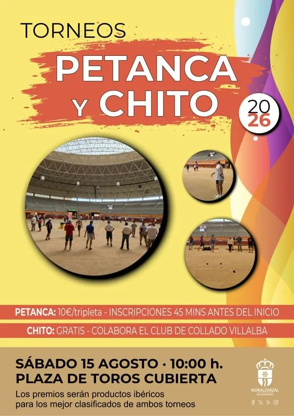 Moralzarzal celebra sus Torneos de Chito y Petanca en la Plaza de Toros