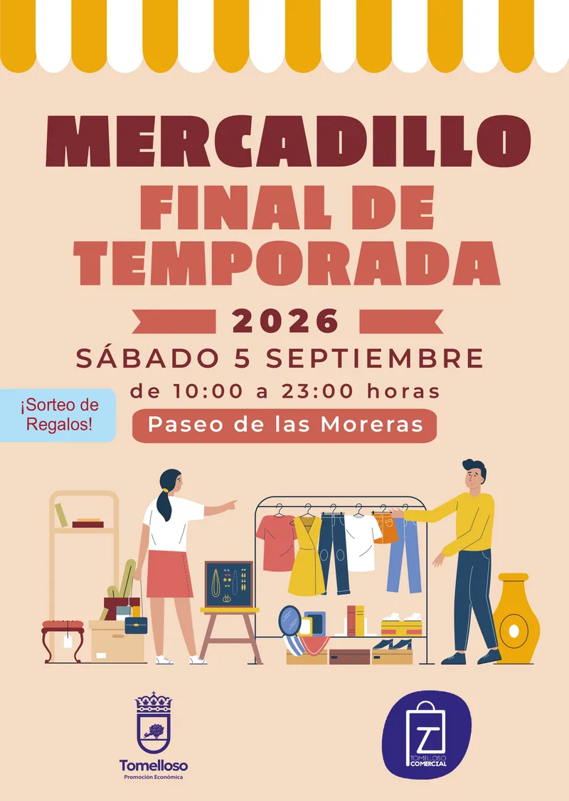 Tomelloso celebra su Mercadillo de Fin de Temporada con comercio local, música y actividades