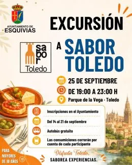 Esquivias organiza una excursión gratuita a Sabor Toledo para mayores de 18 años