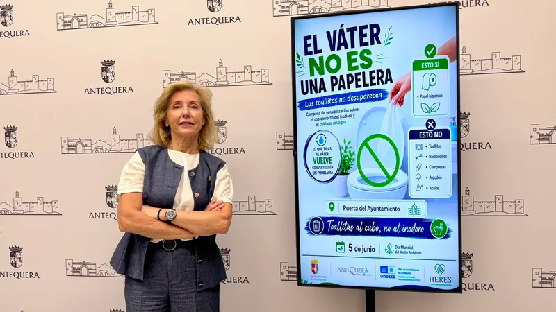 Antequera lanza la campaña "El váter no es una papelera" para concienciar sobre residuos
