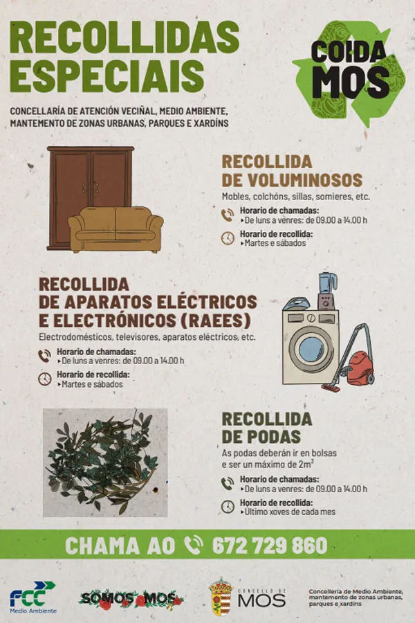 Mos lanza guías para la recogida de residuos especiales y la participación ciudadana