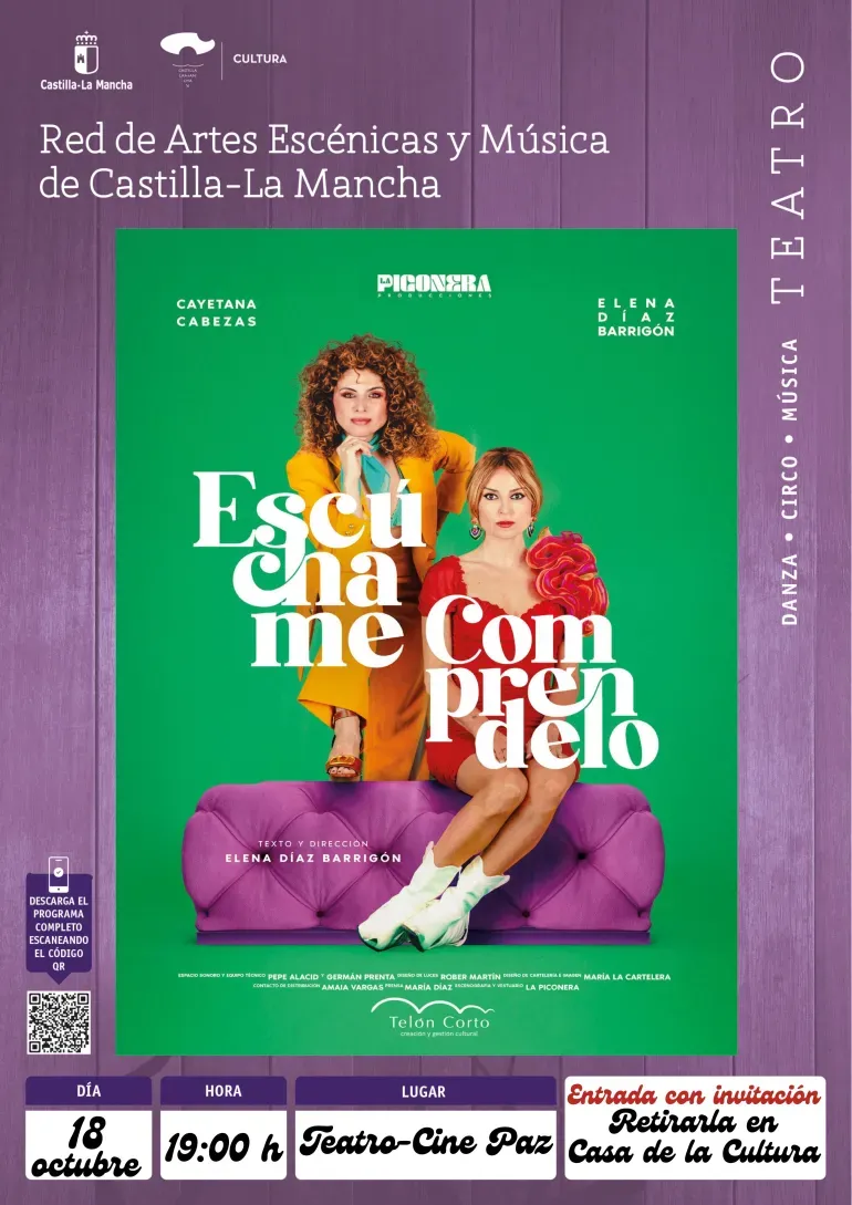 La obra 'Escúchame, compréndelo' llega gratis al Teatro Cine Paz de Miguelturra