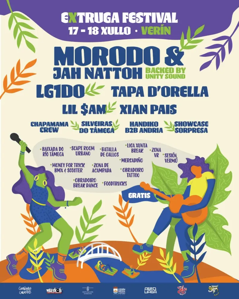 Verín acoge el Extruga Festival 2026 con música, deporte y arte urbano gratuito