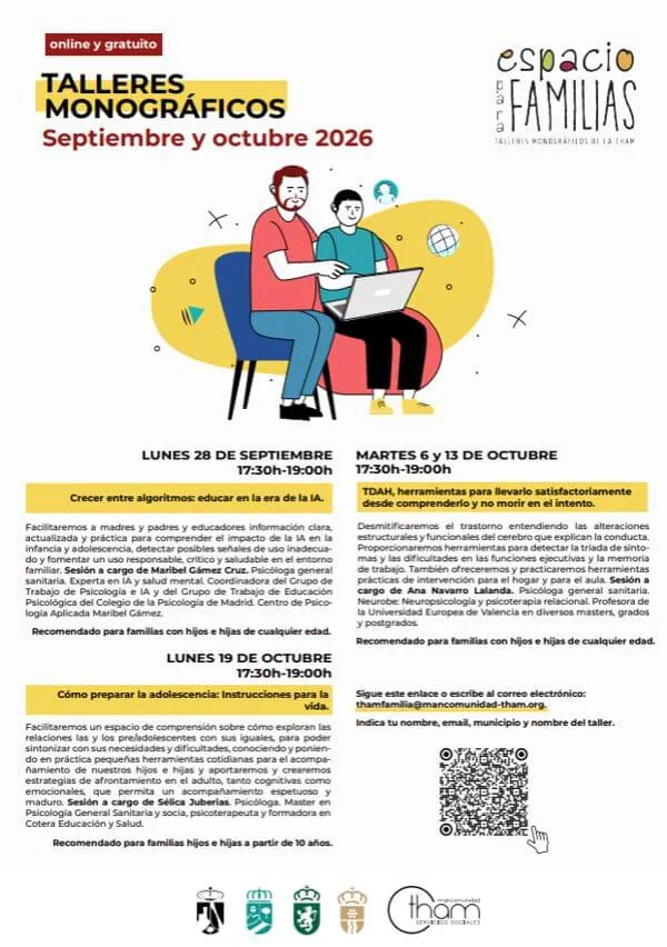 Moralzarzal ofrece un taller online sobre educación y la Inteligencia Artificial para familias